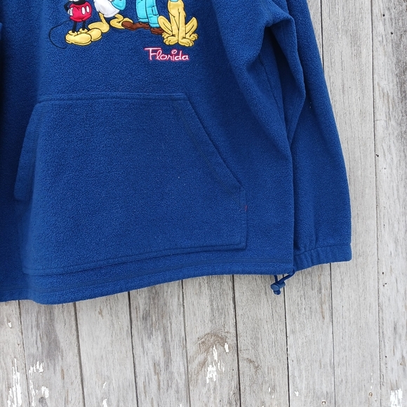 Disney The Original Crew Fleece Hooded Pullover‎ Sweatshirt Mickey Donald Goofy - Picture 3 of 5